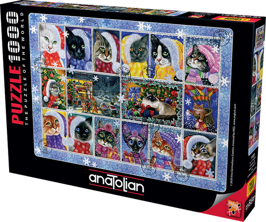 Anatolian - Christmas cat stamp collection