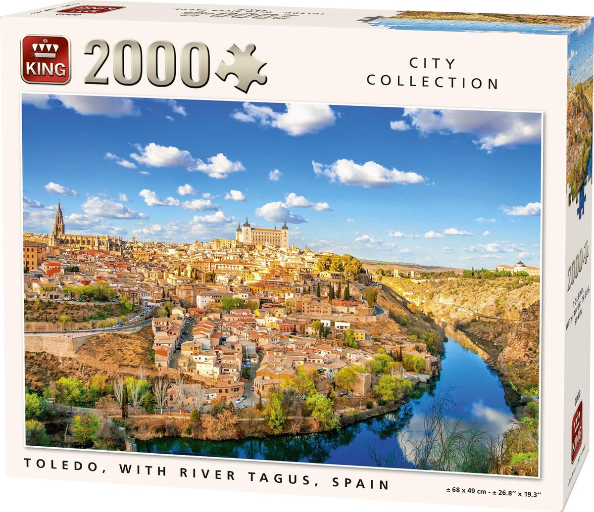 King 2000 Puzzle Toledo with Tagus River, Spain