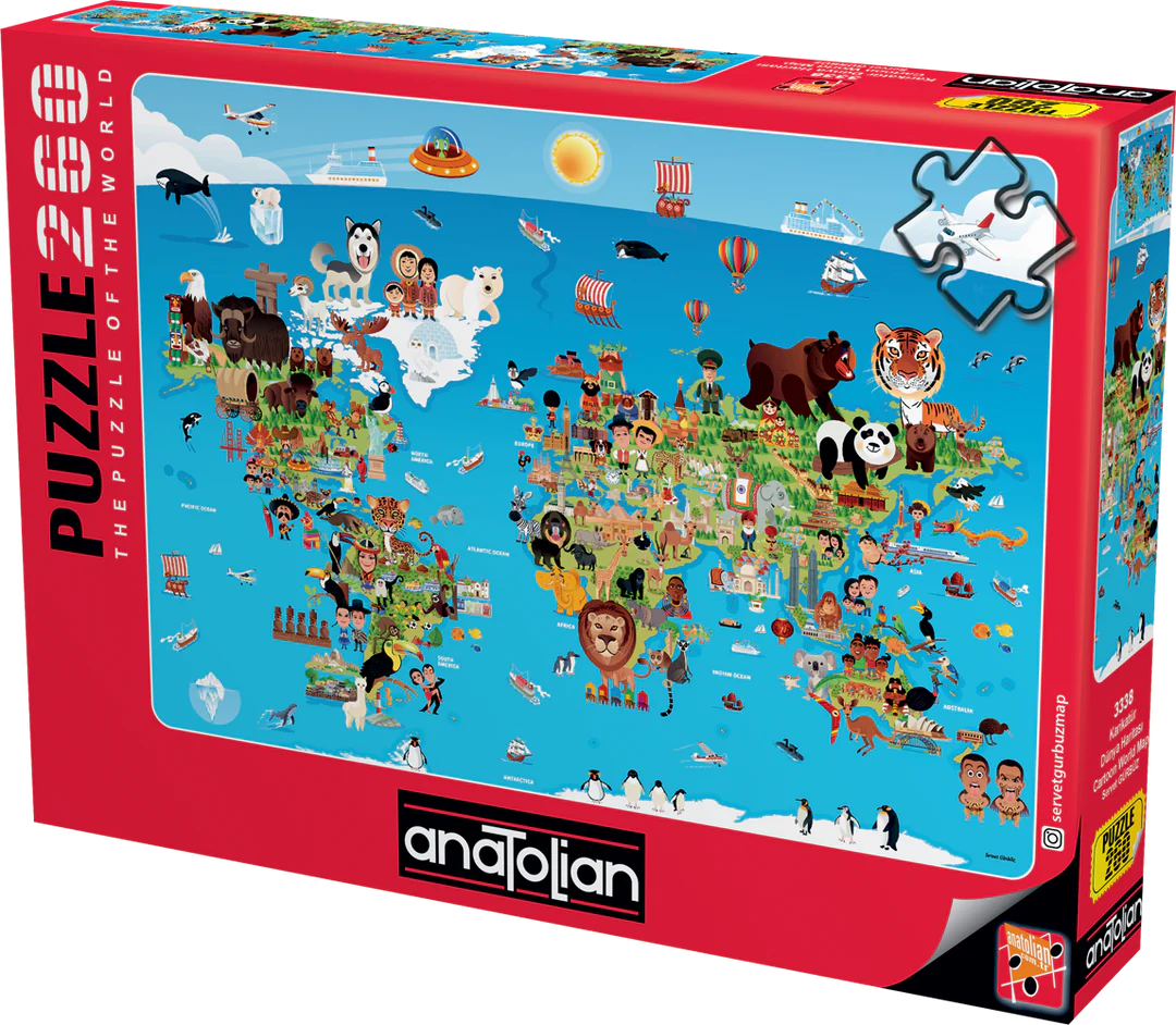 Anatolian - Carte du monde en dessin animé