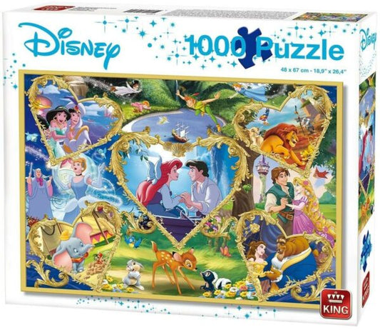 King 1000 Puzzle Disney Hearts of Gold
